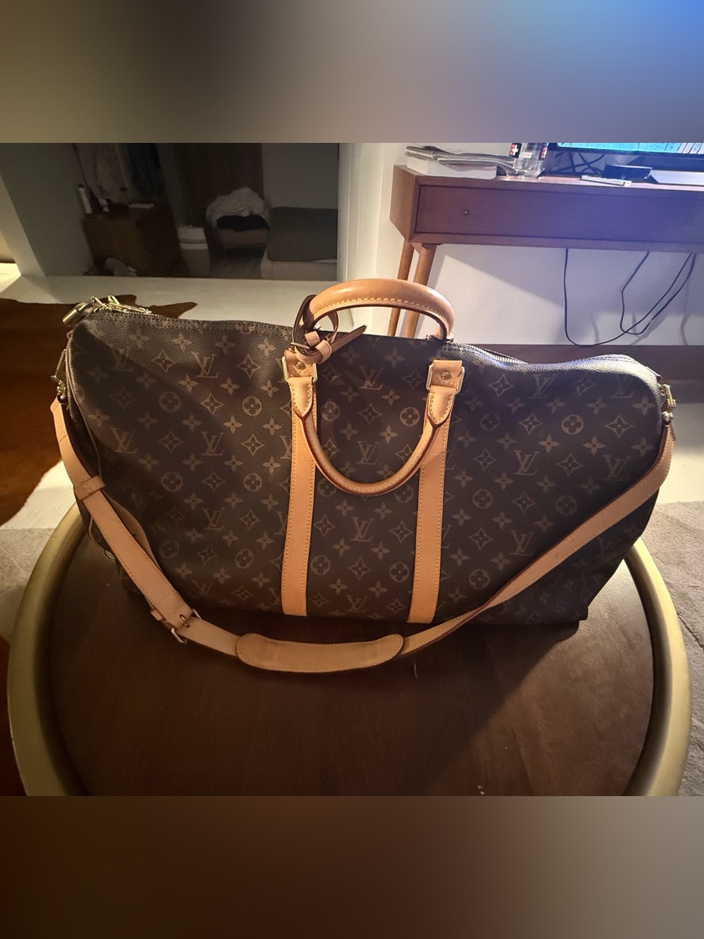 Louis Vuitton Keepall 55 Bandouliere Monogram Canvas Great Condition